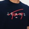 T-shirt Tommy Jeans koszulka męska z okrągłym dekoldem granatowa